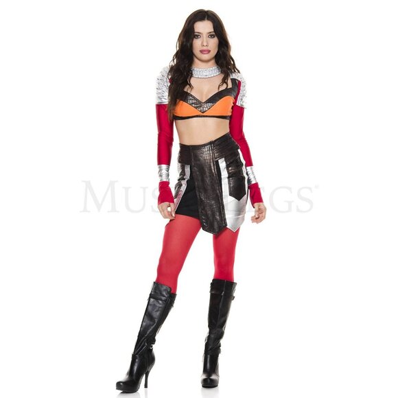 Glorious Mercenary Black Women’s Halloween Cosplay Costume Set Size XS - Picture 4 of 6